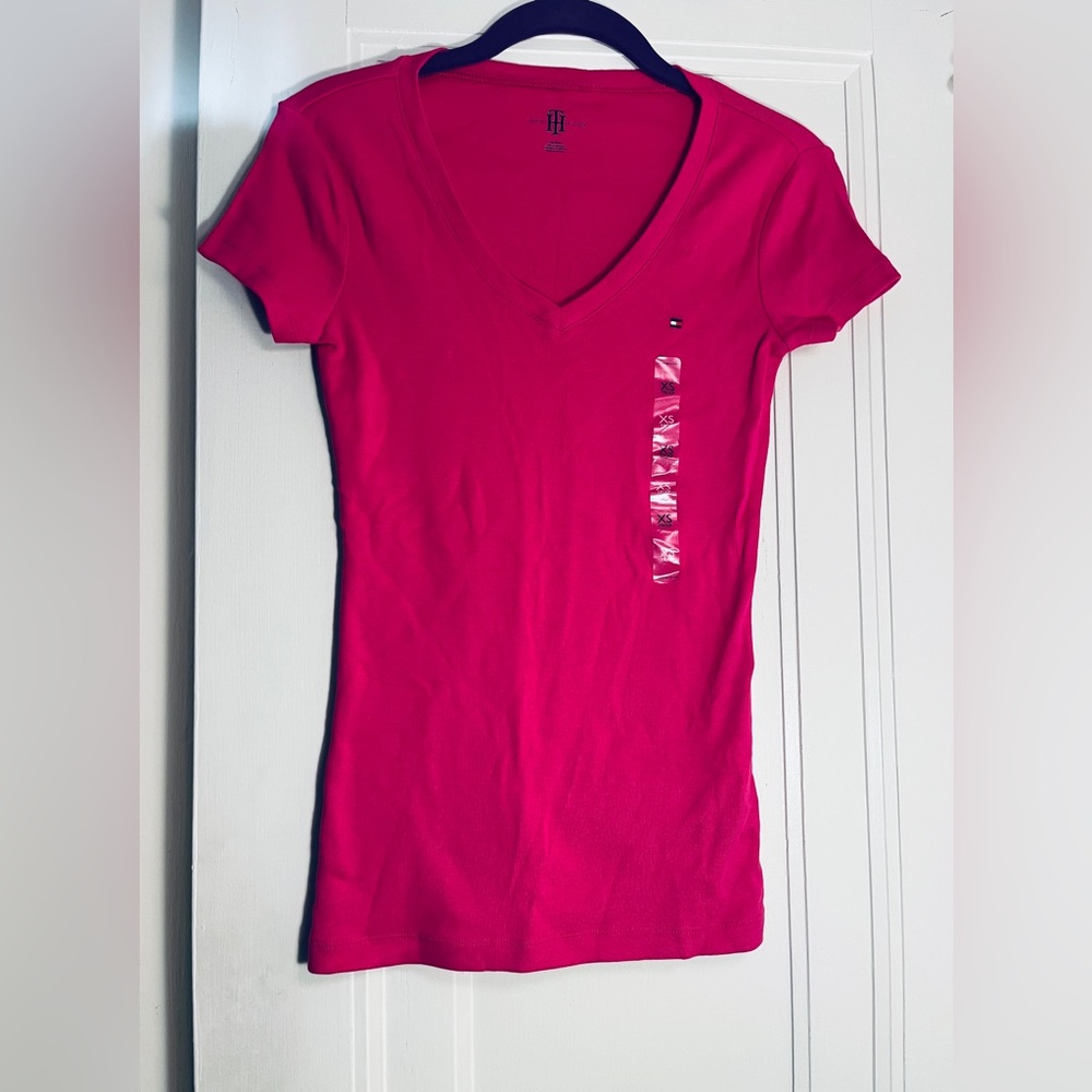 Pink XS Tommy Hilfiger v neck